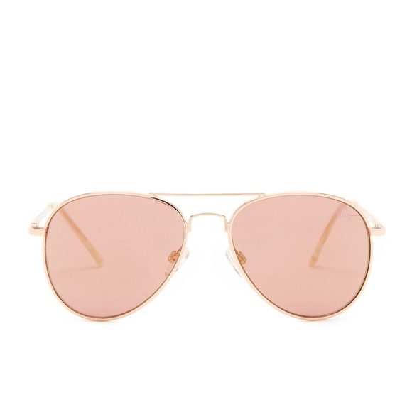 🚨LOW START🚨NEW BETSEY JOHNSON PINK GOLD AVIATOR SUNGLASSES - Picture 1 of 6